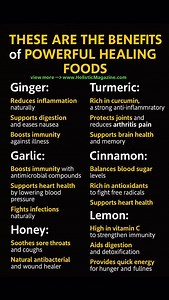 4.6K reactions · 1.5K shares | THESE ARE THE BENEFITS of POWERFUL HEALING FOODS #holistichealth #holistic #wellness #wellnessjourney #healthylifestyle #health #holisticmagazine | Holistic Magazine | Facebook