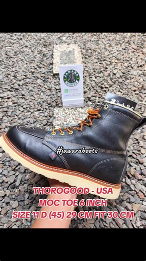 THOROGOOD - USA MOC TOE 6 INCH SIZE 11 D (45) 29 CM FIT 30 CM. #jawaraboots #thorogood #thorogoodboots #irishsetter #redwings
