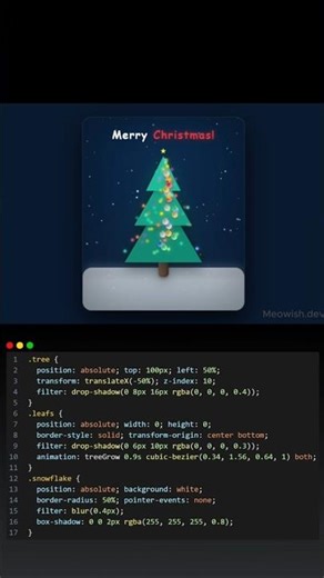 Merry Christmas Everyone! #programming #coding #christmastree #animation #htmlcss #javascript #code