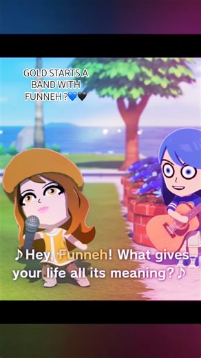 GOLD STARTS A BAND WITH FUNNEH IN TOMODATCHI LIFE #makethisgoviral #krewlive #tomodatchilife