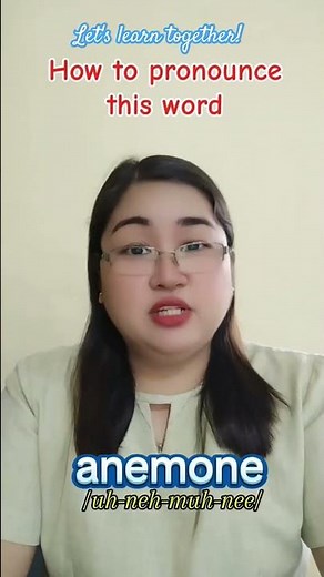 How to pronounce anemone #pronunciation #reading #education