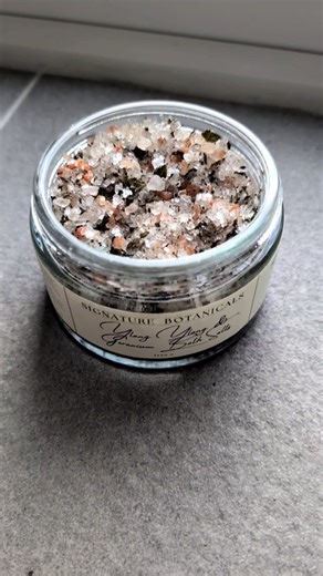Our bath salts are packed with natural goodness — minerals, oils, and pure calm. They don’t just smell amazing, they actually leave your skin soft, your muscles relaxed, and your mind at ease. ✨ Choose your vibe:  Sweet Orange & Lavender – for those “I need to reset” kind of nights.  Ylang Ylang & Geranium – when you want to unwind and feel a little extra. Handmade with love, 100% natural — your bath just became your new ritual.  | Signature Botanicals | Facebook