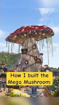 How I built the Mega Mushroom 🍄 #Minecraft #MinecraftHardcore