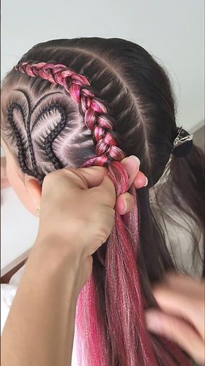 How to Simple Dutch Braids with Extensions #dutchbraids #hairextensions
