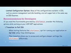How to Effectively Set idleTimeout for IIS Express