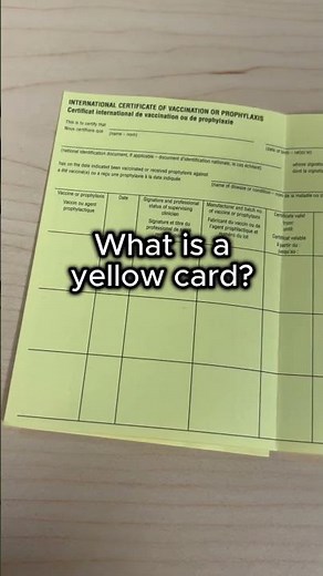 What is a yellow card?