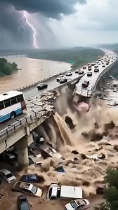 12K views · 16 reactions | Bridge Collapses as Floodwaters Push to the Limit! See More.. | Daily Stories | Facebook