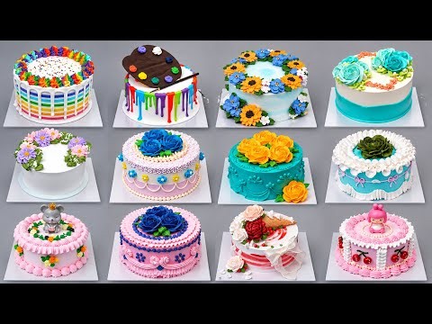 Cake Decorating Ideas | Beautiful Buttercream Flower & Cream Cake Designs