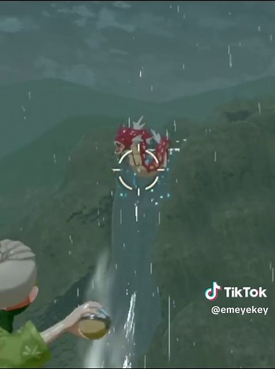 Shiny Flying Red Gyarados in Pokémon Legends: Arceus