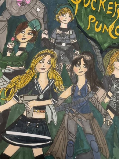 Behind the scenes: Sucker Punch ⚔️ #suckerpunch #movie #illustrator #fyp #art