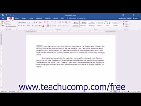 Word 2016 Tutorial Non-Printing Characters Microsoft Training