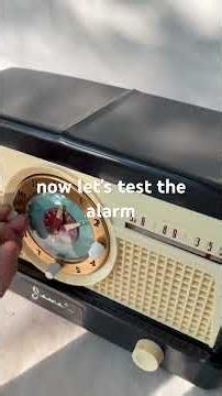 Black and Ivory 1950 Jewel Wakemaster Model 5057U Vacuum Tube AM Clock Radio The Master Awaketh!