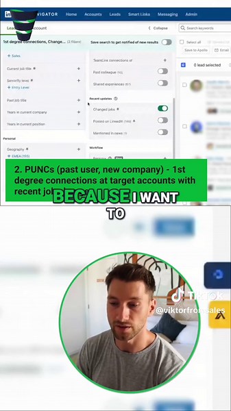 This has to be one of my favourite prospecting use cades in linkedin sales navigator. Easy to find and a highly relevant way to reach out to people. Has a high conversion rate compared to other forms of outreach. Are you using it yet? #b2bsales #sales #techsales #enterprisesales #salestips #salestraining #salescoaching #leadgen #leadgeneration #pipegen #pipelinegen #pipelinegeneration #salesjobs #prospecting #coldoutreach #warmoutreach #outboundsales