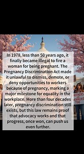 Until 1978, firing pregnant women was completely legal in America. #PregnancyDiscriminationAct #1970s | The History Drop