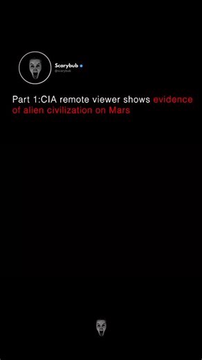 Scarybub on Instagram: "Part 1: CIA remote viewer shows evidence of alien civilization on Mars #reels #trending #viral"