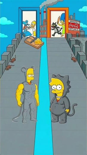 Simpsons vs Lisa 🤯 | AI Cartoon Short #simpsons