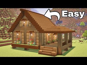 Minecraft: Easy Aesthetic Wooden House Tutorial