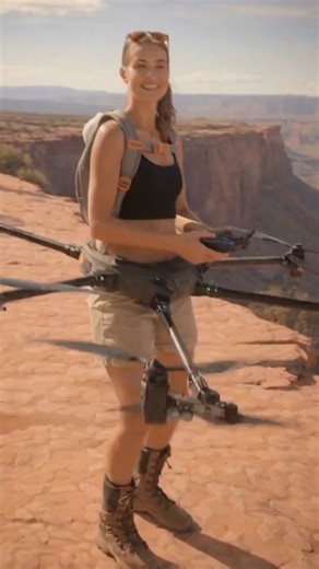 A woman is seen flying over the Grand Canyon inside a newly developed personal drone aircraft during a test flight. The footage shows her hovering thousands of feet above the canyon floor, suspended in a machine never before seen by the public. #UnrivaledAccess #droneflight #futuretech #CaughtOnCamera #grandcanyon #aishorts #aviation #nextgen #ExtremeView #dronevideo | Unrivaled Access