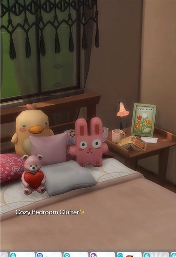 Clutter ideas for your bedroom | #sims4 #sims4nocc #sims4tips #cozygaming
