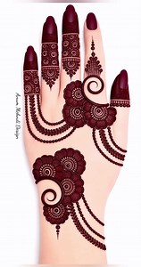 New mehndi design ideas for hands and wrists