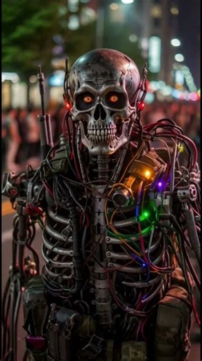 “Parade of Skeletal Cyborgs in Tokyo | Dystopian Vision in 4K” #aiart