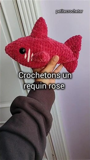 Crocheting the cutest pink shark ever! 🦈💗🧶 #crochet #amigurumi #pinkshark #handmade #diy