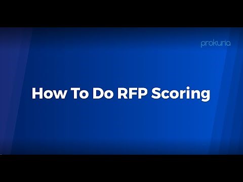 How to do RFP Scoring