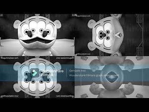 Gummy Bear Song HD (Four Black & White + Mirror Versions At Once)