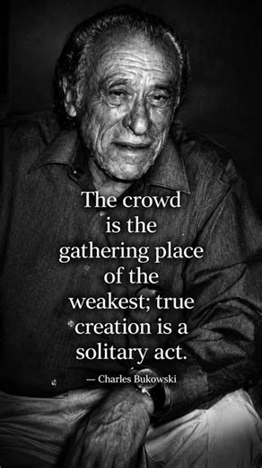 Solitude Creates Greatness | Charles Bukowski Quote #wisdom #motivation
