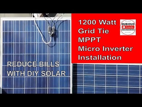 DuB-EnG: Installing a solar powered 1200 watt grid tie micro inverter how to reduce energy bills DIY
