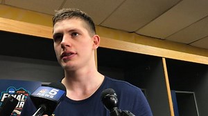 Michigan’s Moritz Wagner meets with reporters at the Final Four