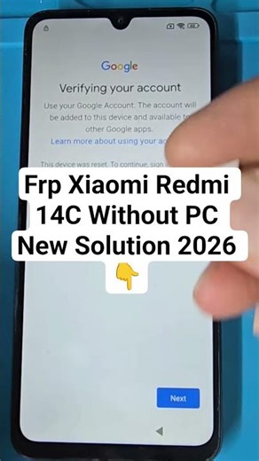 Frp Xiaomi Redmi 14C Without PC New Solution 2026
