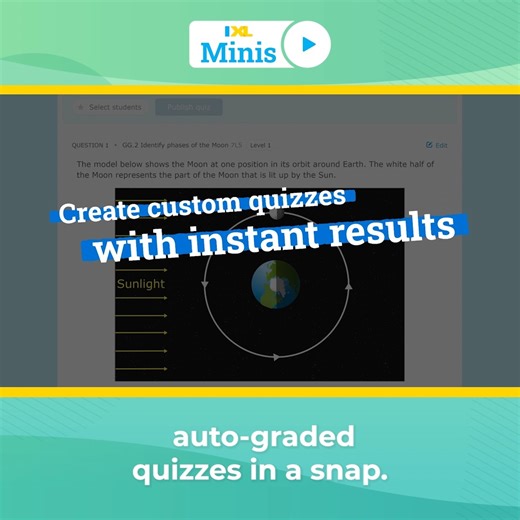2.5K views · 12 reactions | #Teachers, what's the best part about IXL Quizzes? We can think of a few things: 1. No more manually planning or creating quizzes 2. No more grading quizzes 3. The ability to share quizzes with other teachers across classrooms and schools #IXLMinis | IXL | Facebook