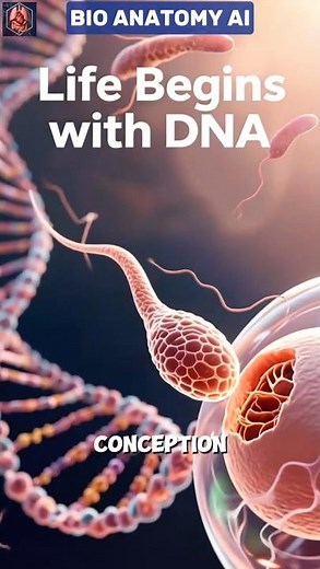 How DNA from Sperm and Egg Shapes Your Baby’s Traits | Genetics in 3D #baby #dna #shorts #genetics