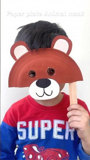 Easy paper plate animal mask for kids #easycraft #kids #youtubeshorts #craftchutney2
