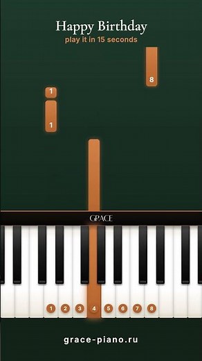 🎹 Play "Happy Birthday" on piano — just follow the numbers!