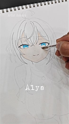 Day 3 Alya drawing #shorts #drawing #anime #animeart