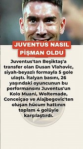 Vlahovic Beşiktaş'ta coştu! Juventus pişman mı? #shorts