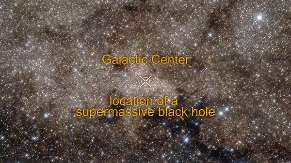 Zoom in to the center of our Milky Way galaxy with the help of the Hubble Space Telescope. The telescope’s infrared vision pierced its dusty heart to reveal more than half a million stars. The stars are part of the Milky Way's nuclear star cluster, the most massive and densest stellar cluster in our galaxy. Located 27,000 light-years away, this region is so packed with stars that it is equivalent to having 1 million Suns crammed into the volume of space between us and our closest stellar neighbo