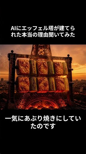 AIにエッフェル塔が建てられた本当の理由聞いてみた #shorts #生成ai #ai