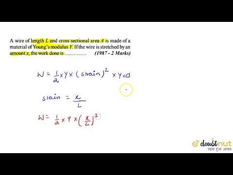 A wire of length L and cross sectional area A is made of a material of Young's modulus