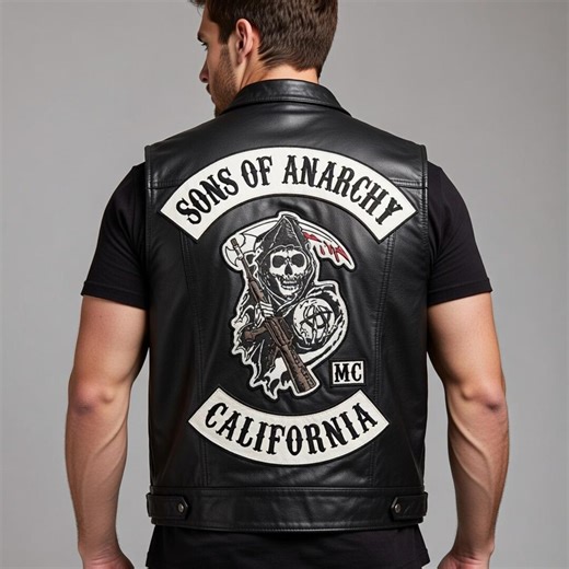 Men’s Black Leather Biker Vest - Handmade Club Style Motorcycle Waistcoat - Redwood Original Patched Riding Gear - Vintage Biker Cut Vest - Etsy