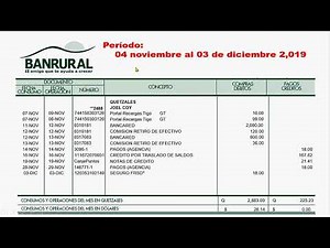 How to analyze a Banrural bank statement