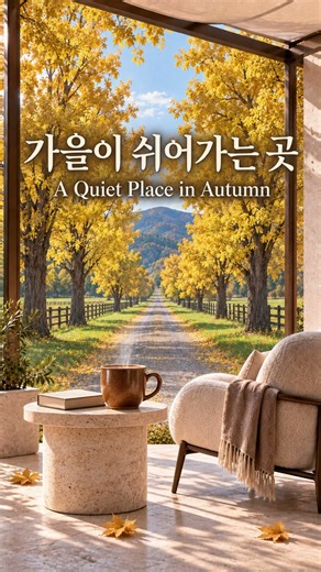 가을 카페 음악 ☕ 듣는 순간 마음이 편안해지는 황금빛 가을길 🍂 #Shorts