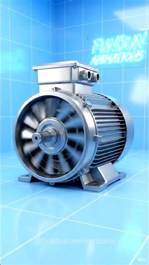 How an Induction Motor Works in 15 Seconds | Rotating Field #inductionmotor #engineeringanimation