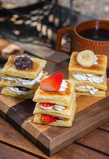 フライパンで作るミルフィーユパイケーキの作り方