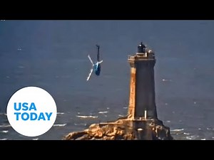 Helicopter near lighthouse nearly crashes | USA TODAY