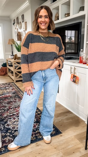 Rebecca Wattenschaidt on Instagram: "Oversized sweater = perfection Sharing two sweaters that are 🙌🏻🙌🏻…Soft (not itchy), and so stretchy! The perfect combo. Comment SWEATER to shop everything I’m wearing in my reel!"