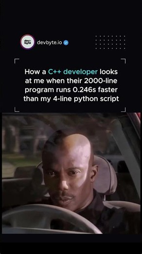 C++ Devs When Their Code Runs 0.24s Faster ⚡ #shorts #cpp #python