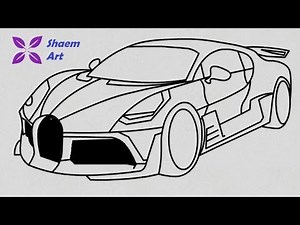 How to Draw a Bugatti Divo Hypercar || Step By Step Tutorial || Shaem Art